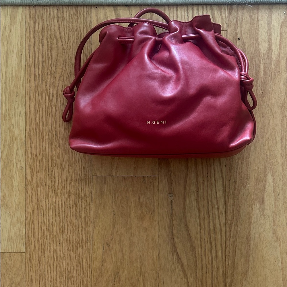 M. Gemi Scarlet Leather Mini Bag